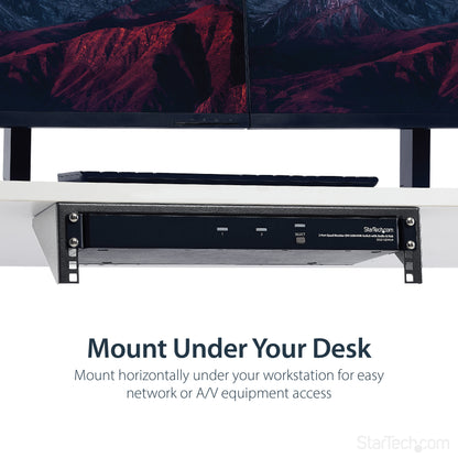 StarTech.com RK219WALLV rack cabinet 2U Wall mounted rack Black