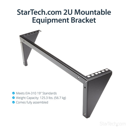 StarTech.com RK219WALLV rack cabinet 2U Wall mounted rack Black