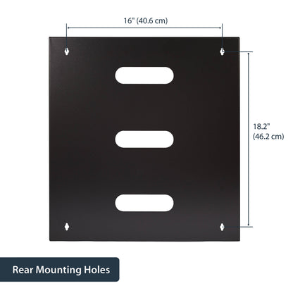 StarTech.com WALLMNT12 rack cabinet 12U Wall mounted rack Black