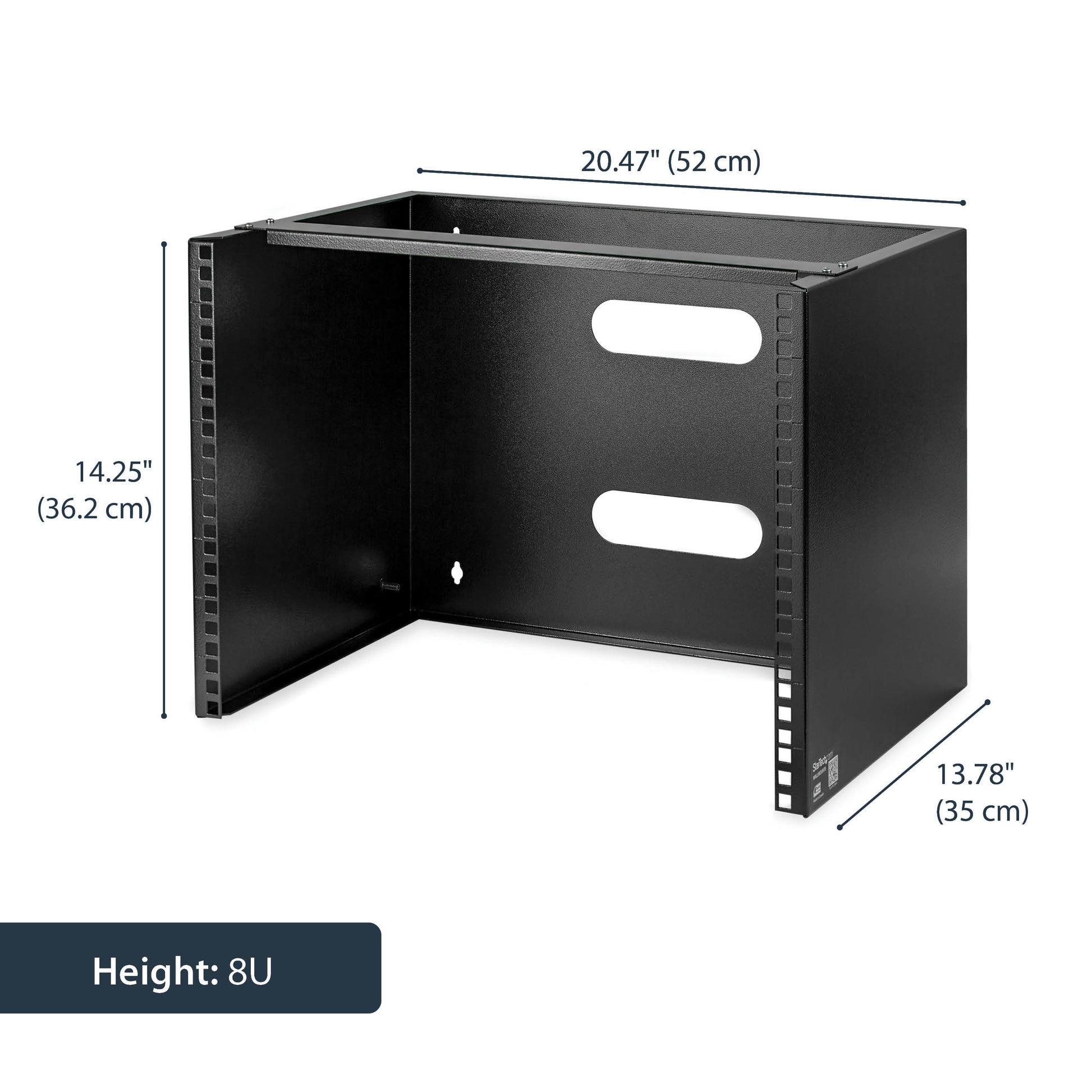 StarTech.com WALLMOUNT8 rack cabinet 8U Wall mounted rack Black