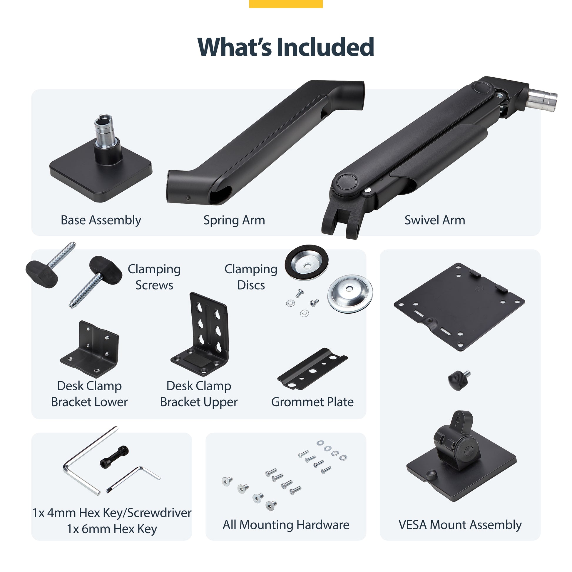 StarTech.com H1M1AG1-MONITOR-ARM monitor mount / stand 49" Desk Black