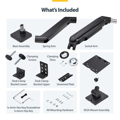 StarTech.com H1M1AG1-MONITOR-ARM monitor mount / stand 49" Desk Black