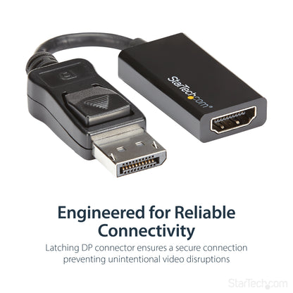 StarTech.com DP2HD4K60S video cable adapter 8.46" (0.215 m) DisplayPort HDMI Black