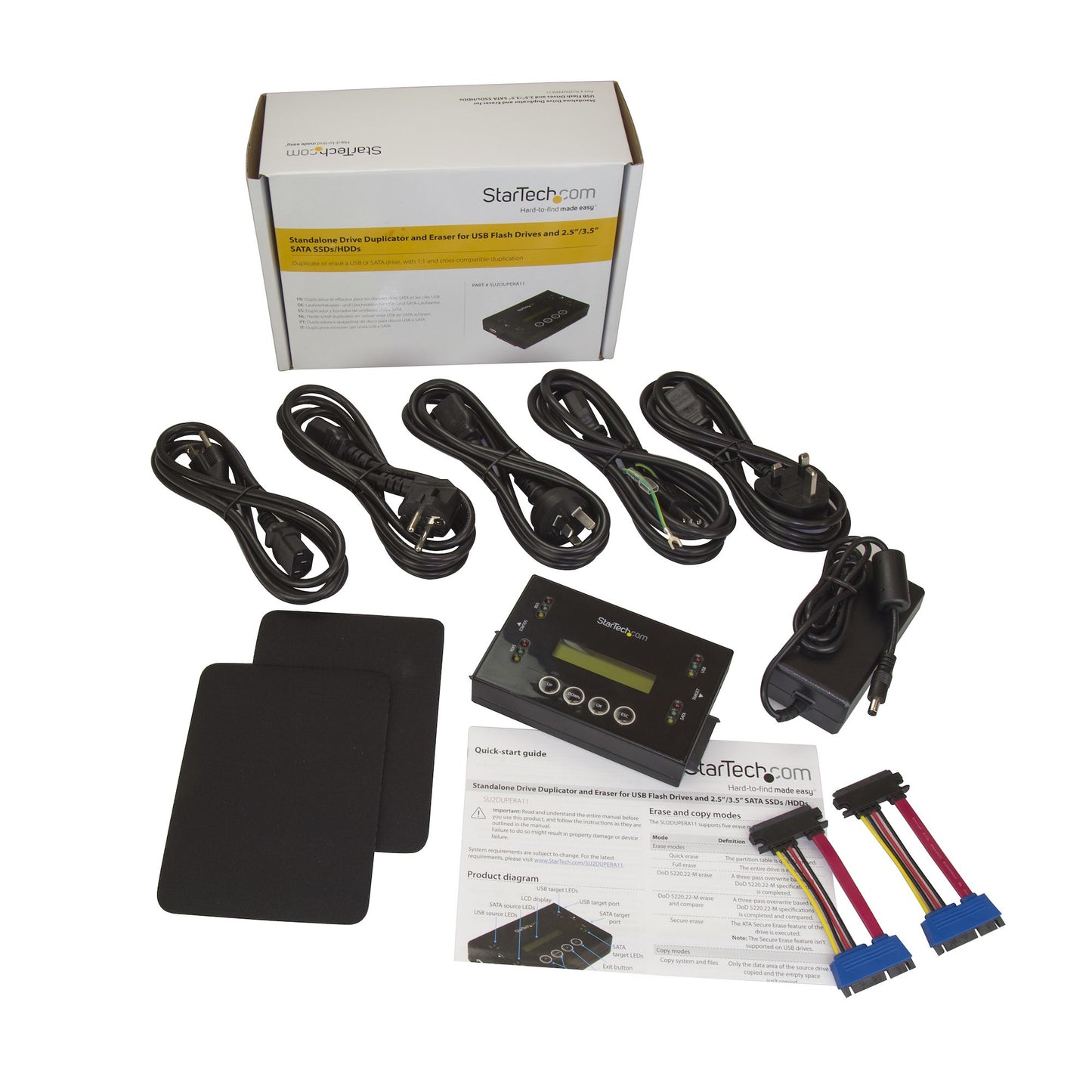 StarTech.com SU2DUPERA11 media duplicator HDD duplicator Black 2 copies