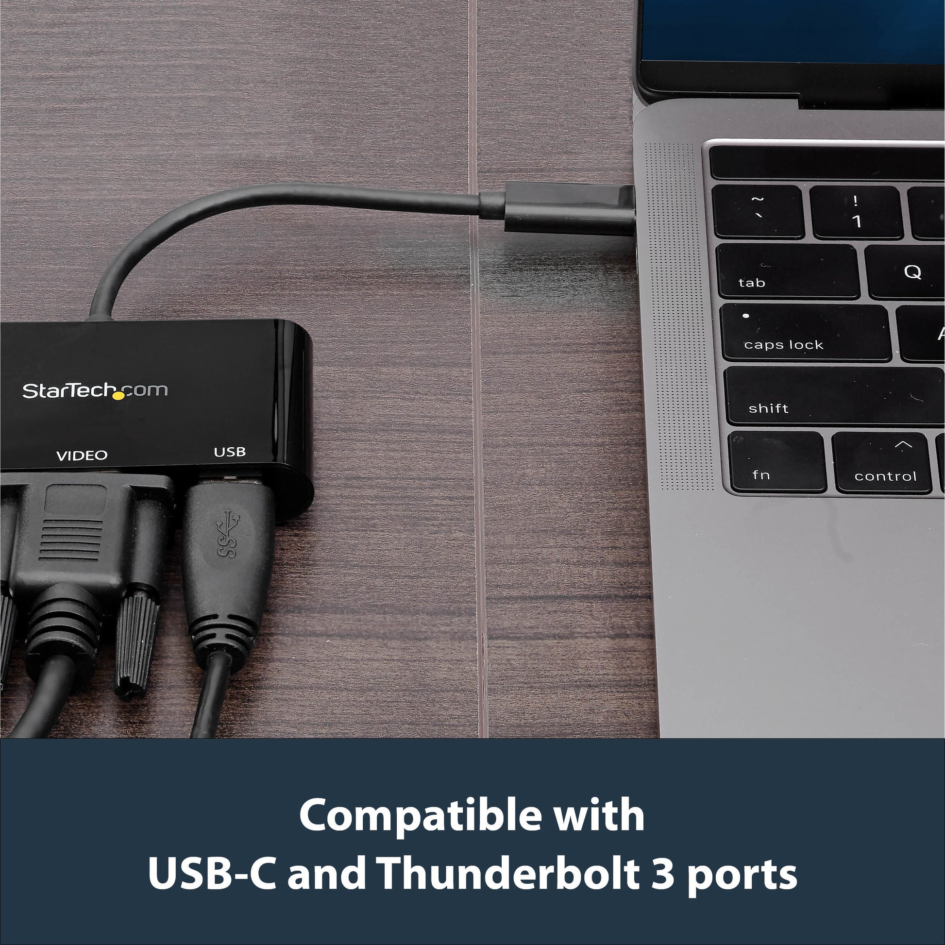 StarTech.com CDP2VGAUACP laptop dock/port replicator Wired USB 3.2 Gen 1 (3.1 Gen 1) Type-C Black