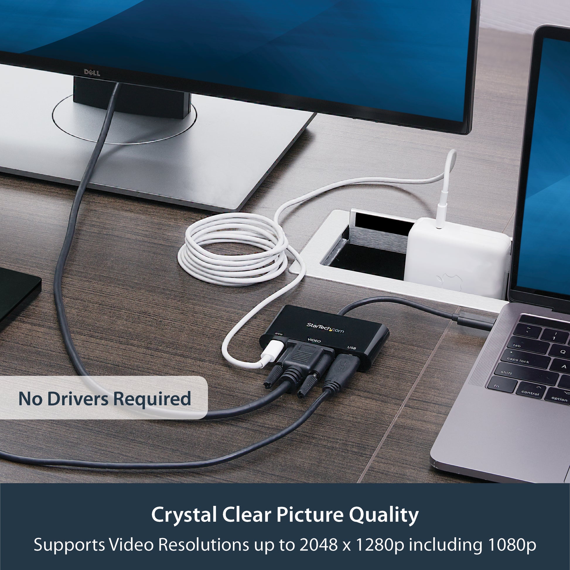 StarTech.com CDP2VGAUACP laptop dock/port replicator Wired USB 3.2 Gen 1 (3.1 Gen 1) Type-C Black