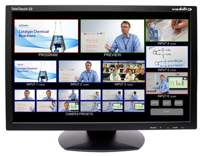 Vaddio TeleTouch 22 computer monitor 22" Full HD LCD Touchscreen Tabletop Black