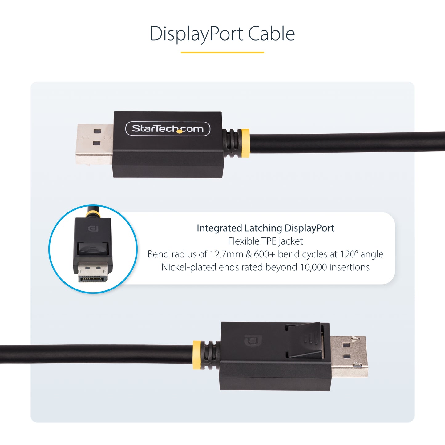 StarTech.com DP21-3F-DP80-CABLE DisplayPort cable 35.4" (0.9 m) Black