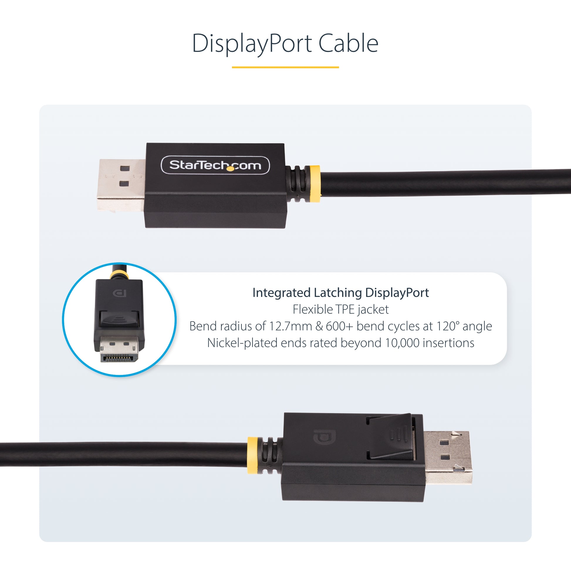 StarTech.com DP21-3F-DP80-CABLE DisplayPort cable 35.4" (0.9 m) Black