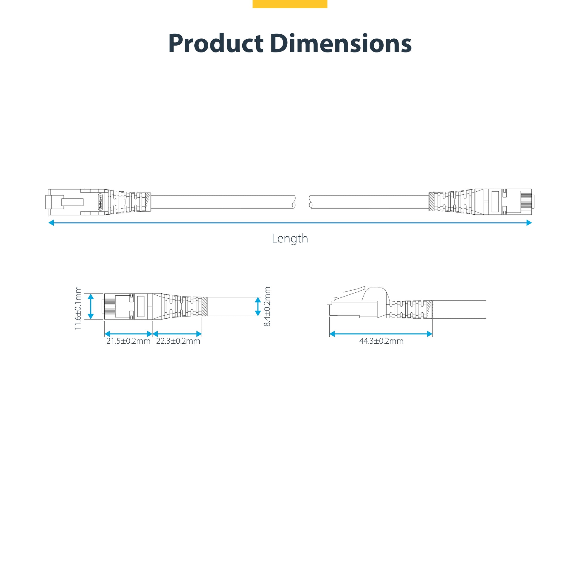 StarTech.com NLWH-6F-CAT8-PATCH networking cable White 70.9" (1.8 m) S/FTP (S-STP)