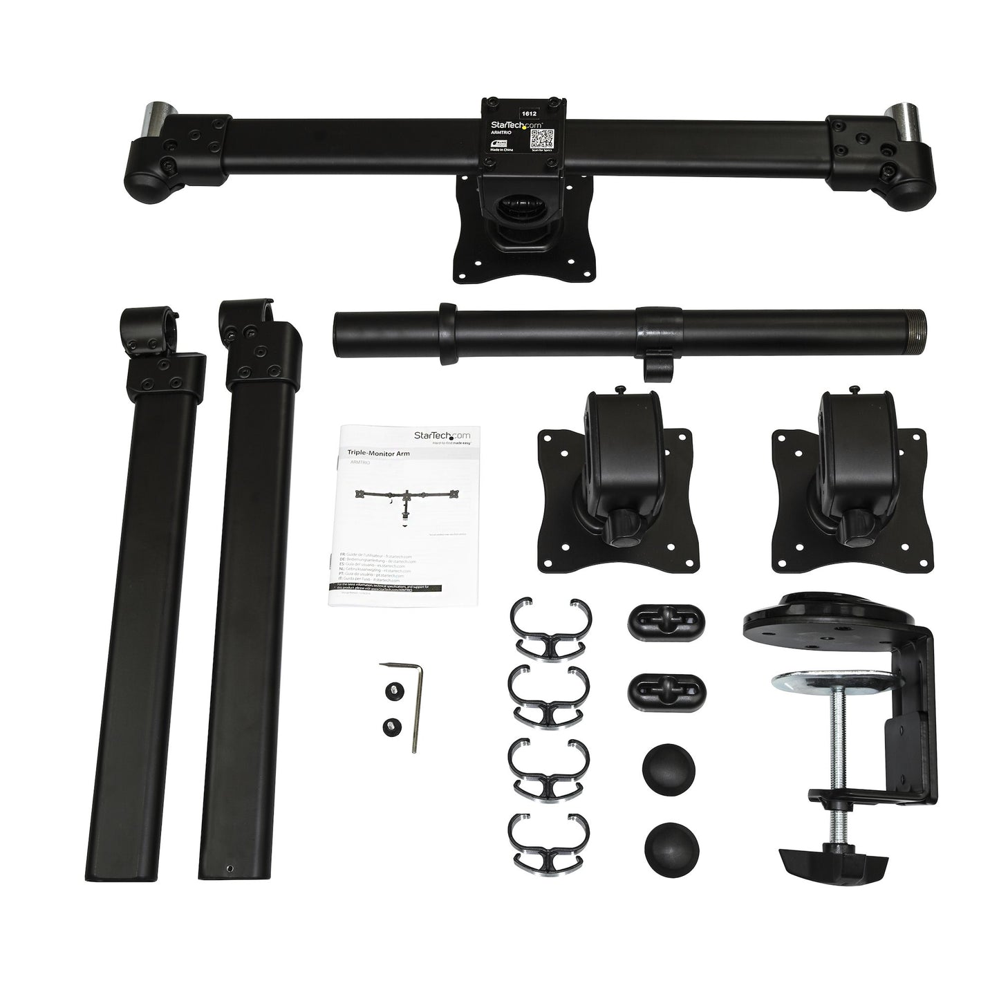 StarTech.com ARMTRIO monitor mount / stand 24" Desk Black