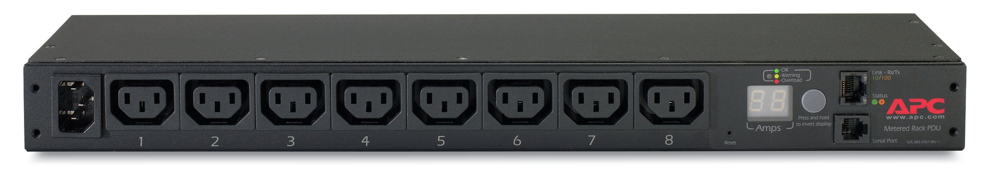 APC AP7820B power distribution unit (PDU) 8 AC outlet(s) 0U/1U Black