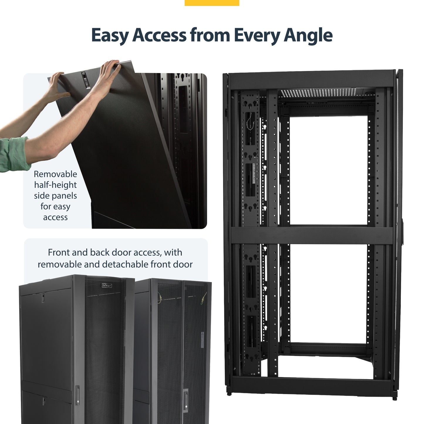 StarTech.com RK4242BK24 rack cabinet 42U Freestanding rack Black