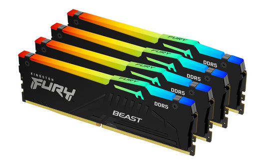 Kingston Technology FURY Beast RGB memory module 64 GB 4 x 16 GB DDR5 5600 MT/s
