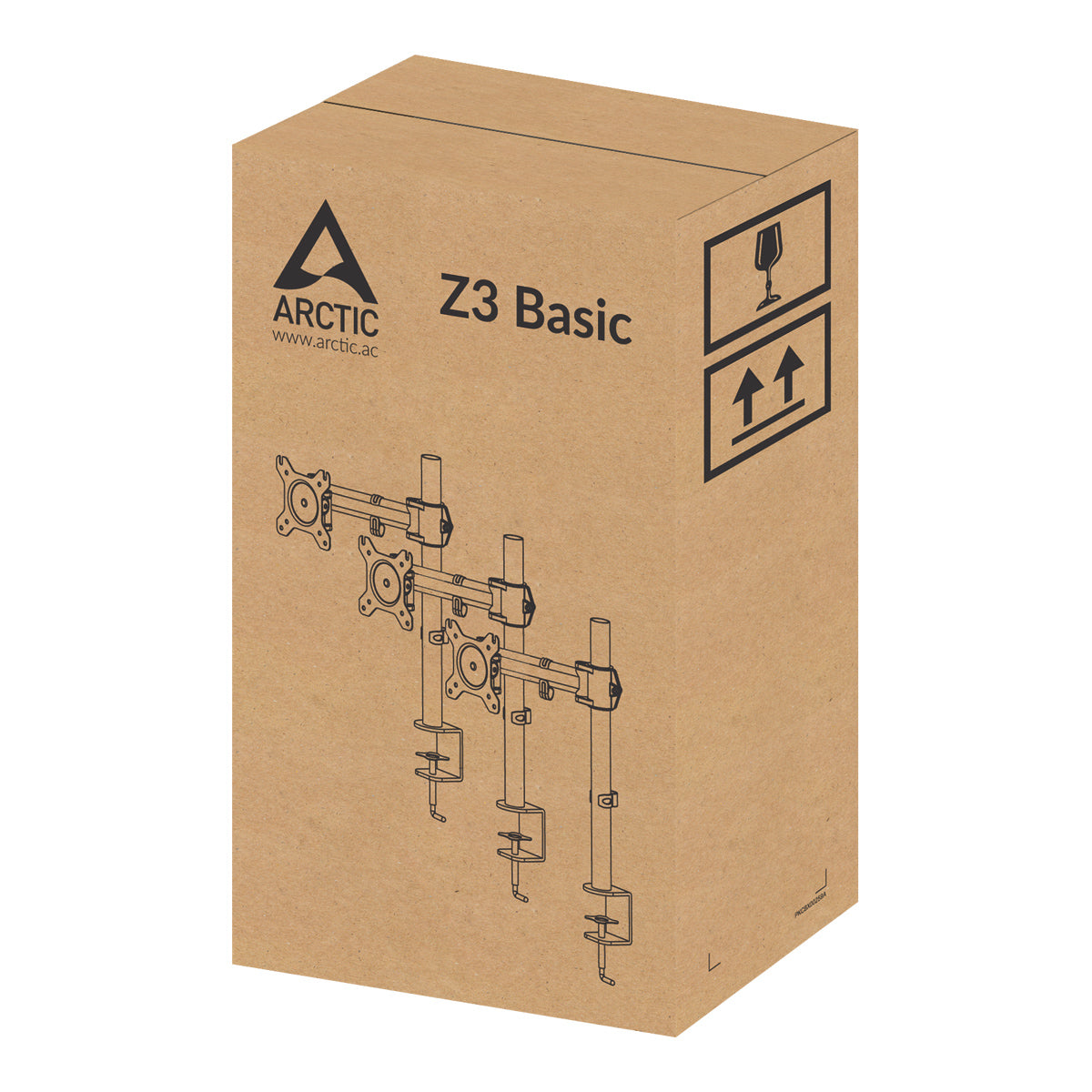 ARCTIC Z3 Basic 32" Desk Black