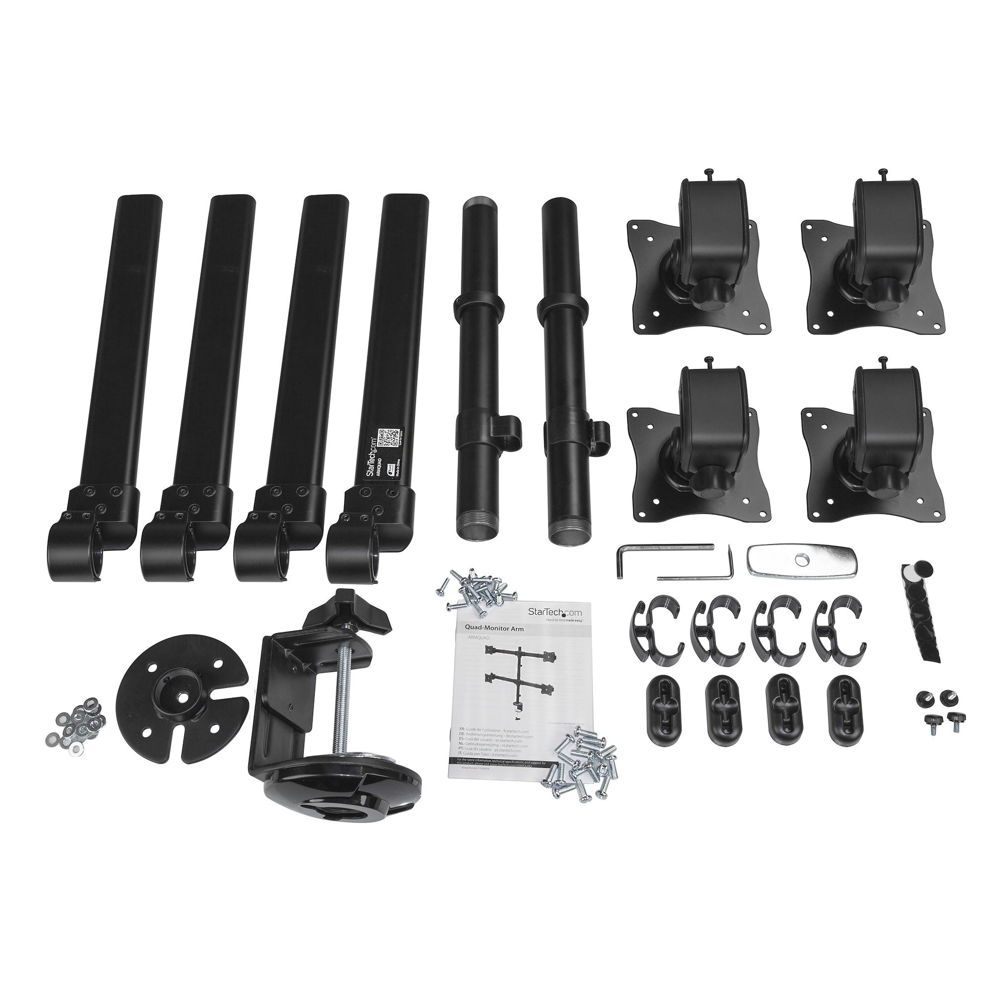 StarTech.com ARMQUAD monitor mount / stand 27" Desk Black