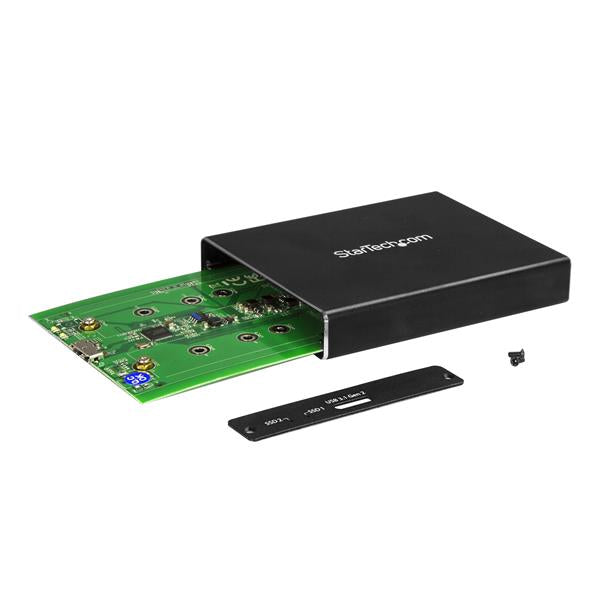 StarTech.com SM22BU31C3R storage drive enclosure SSD enclosure Black M.2