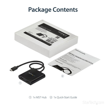 StarTech.com MSTCDP122HD USB graphics adapter 3840 x 2160 pixels Black