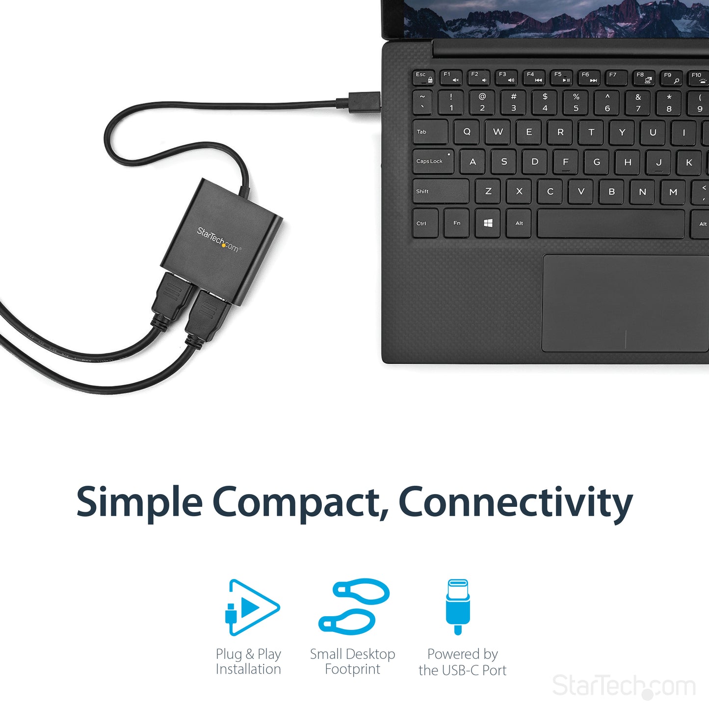 StarTech.com MSTCDP122HD USB graphics adapter 3840 x 2160 pixels Black