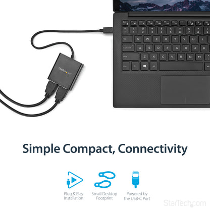 StarTech.com MSTCDP122HD USB graphics adapter 3840 x 2160 pixels Black