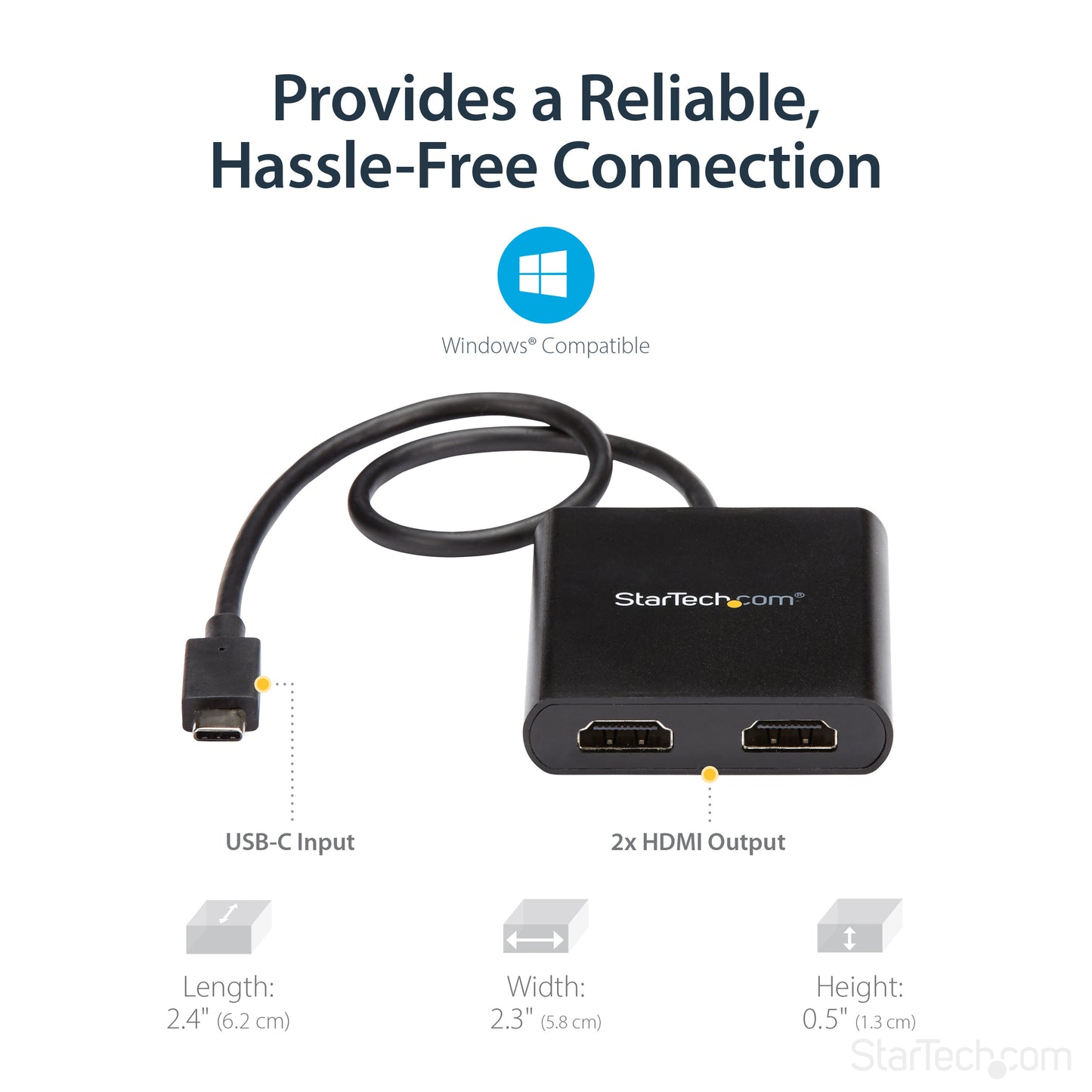 StarTech.com MSTCDP122HD USB graphics adapter 3840 x 2160 pixels Black