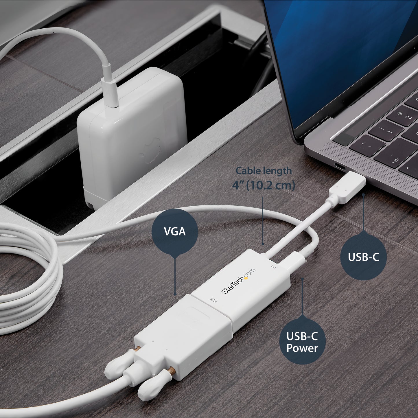 StarTech.com CDP2VGAUCPW USB graphics adapter 1920 x 1200 pixels White