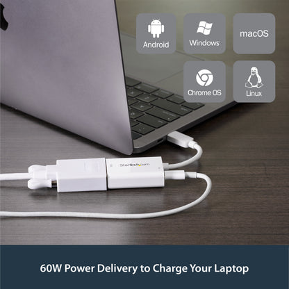 StarTech.com CDP2VGAUCPW USB graphics adapter 1920 x 1200 pixels White
