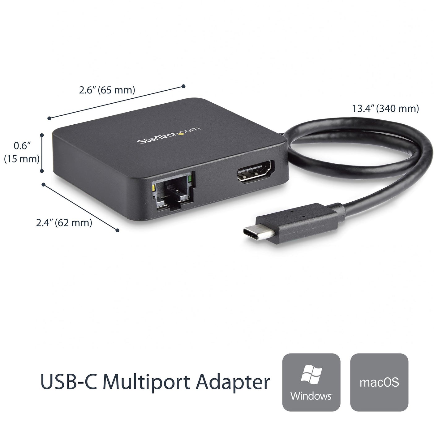 StarTech.com DKT30CHD laptop dock/port replicator Wired USB 3.2 Gen 1 (3.1 Gen 1) Type-C Black
