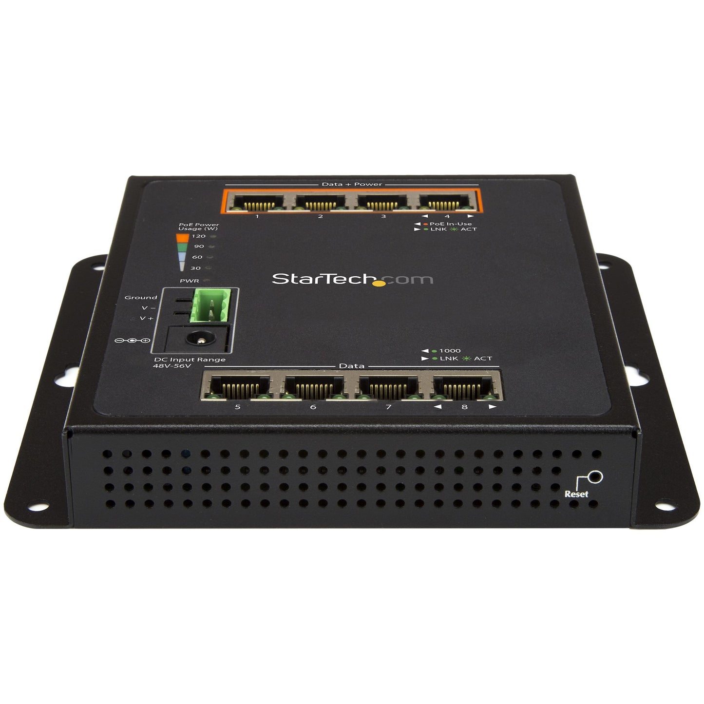 StarTech.com IES81GPOEW network switch Managed L2 Gigabit Ethernet (10/100/1000) Power over Ethernet (PoE) Black