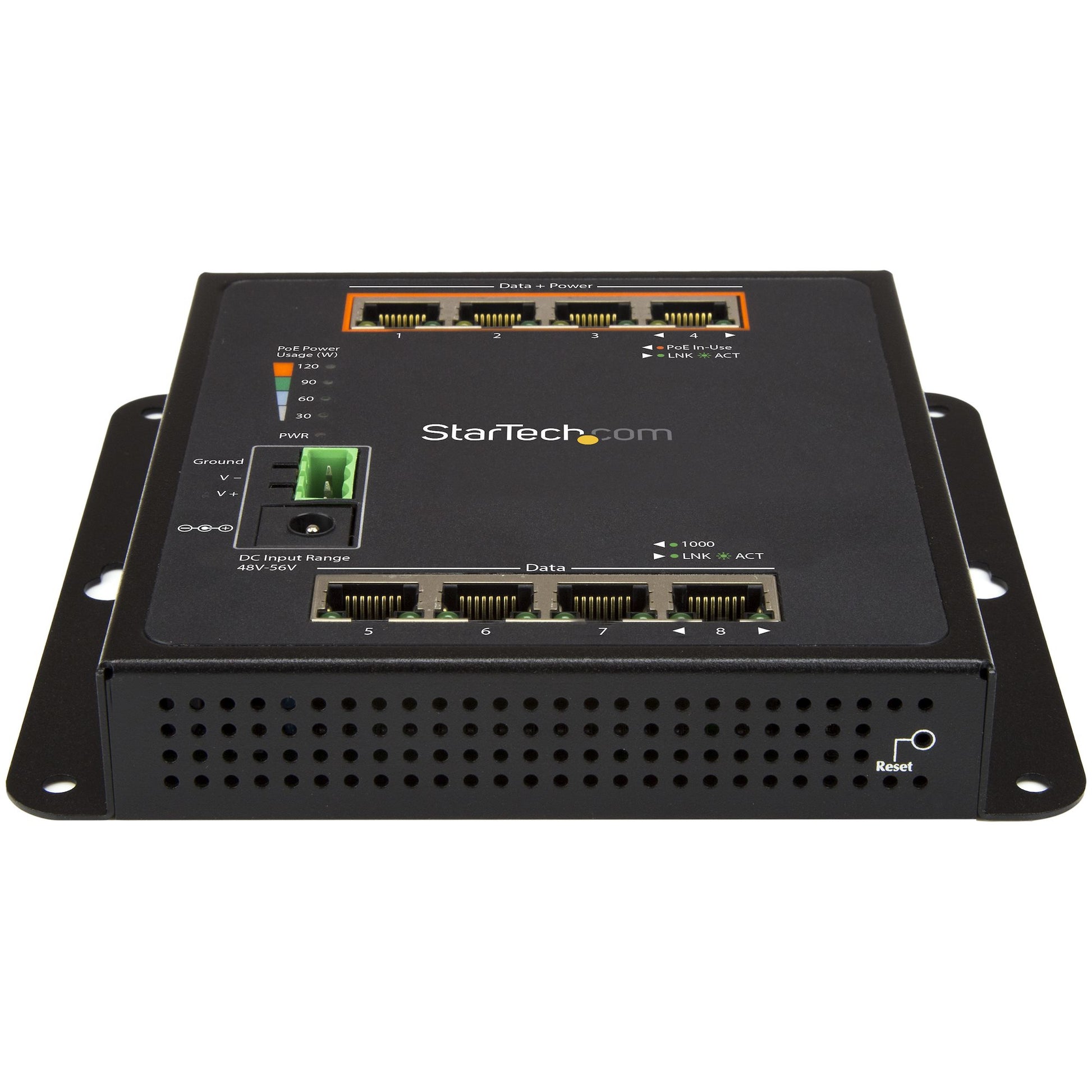 StarTech.com IES81GPOEW network switch Managed L2 Gigabit Ethernet (10/100/1000) Power over Ethernet (PoE) Black
