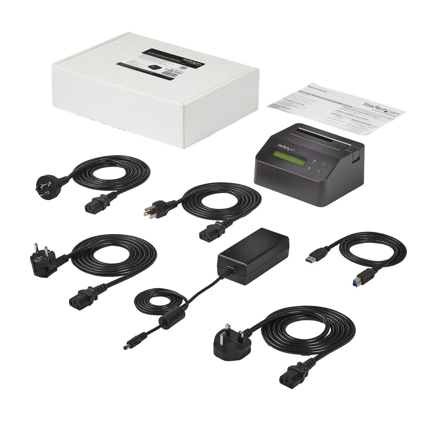 StarTech.com SDOCK1EU3P2 media duplicator HDD/SSD duplicator Black 1 copies