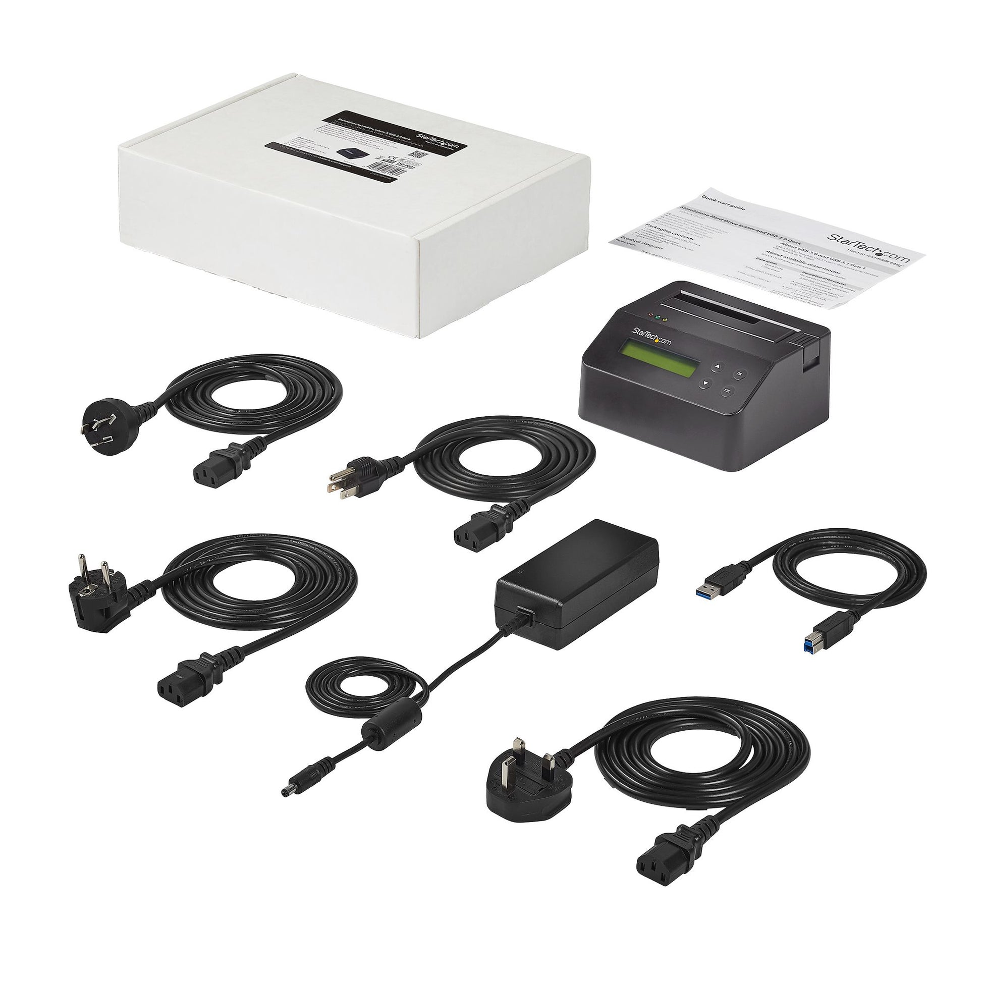 StarTech.com SDOCK1EU3P2 media duplicator HDD/SSD duplicator Black 1 copies