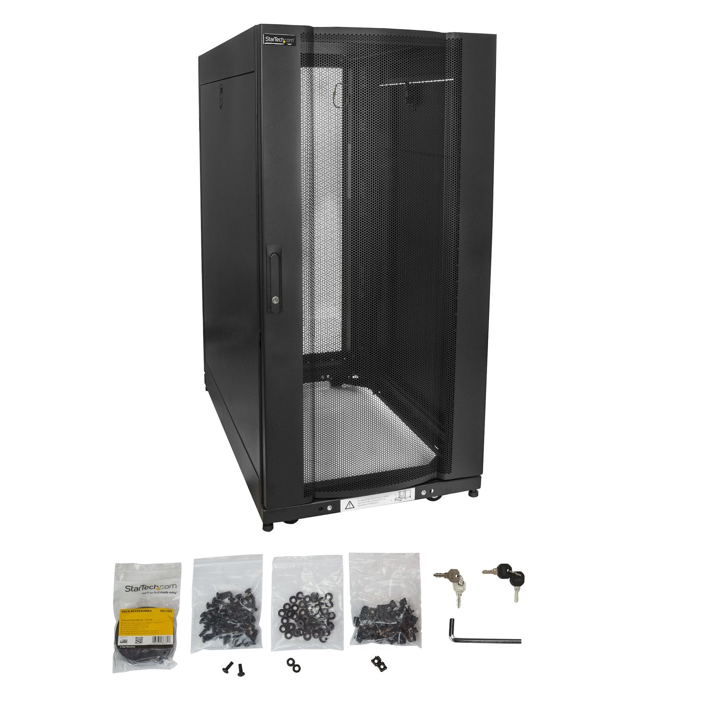 StarTech.com RK2537BKM rack cabinet 25U Freestanding rack Black