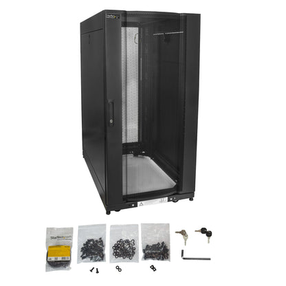 StarTech.com RK2537BKM rack cabinet 25U Freestanding rack Black