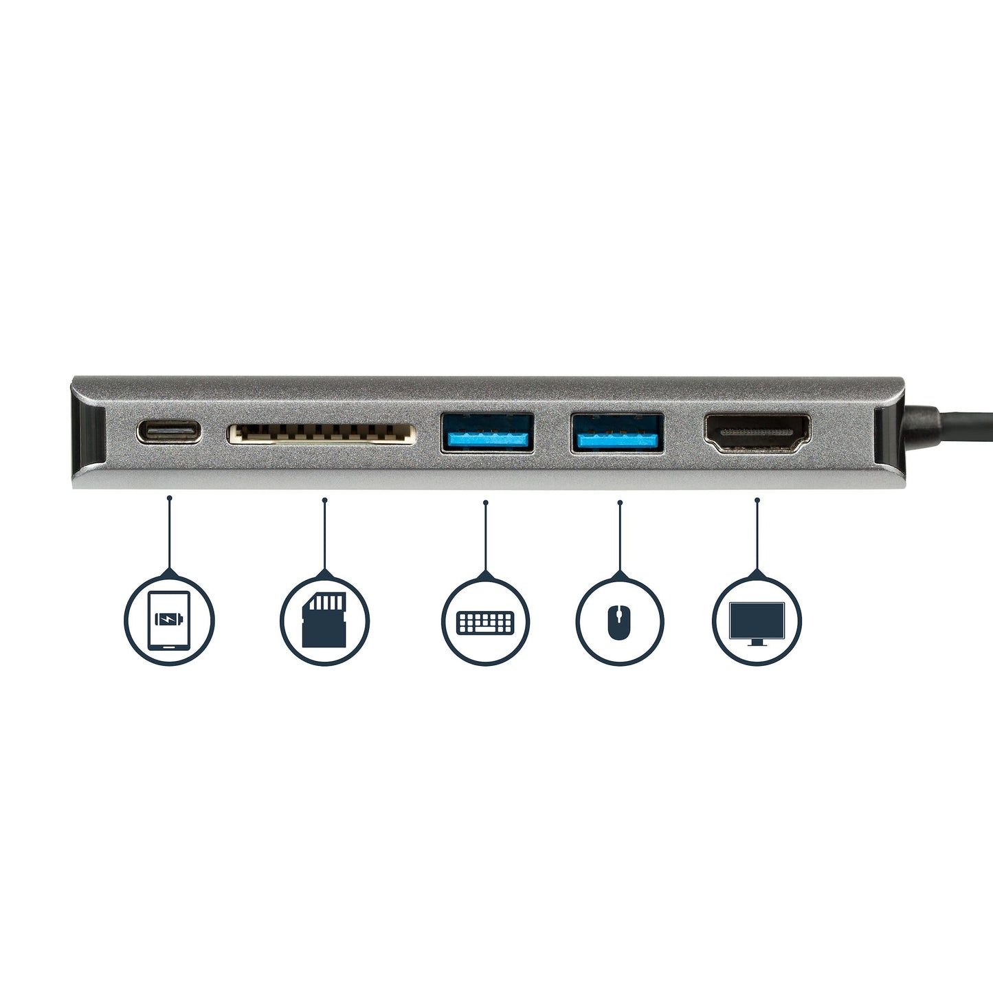 StarTech.com DKT30CSDHPD laptop dock/port replicator Wired USB 3.2 Gen 1 (3.1 Gen 1) Type-C Black, Gray