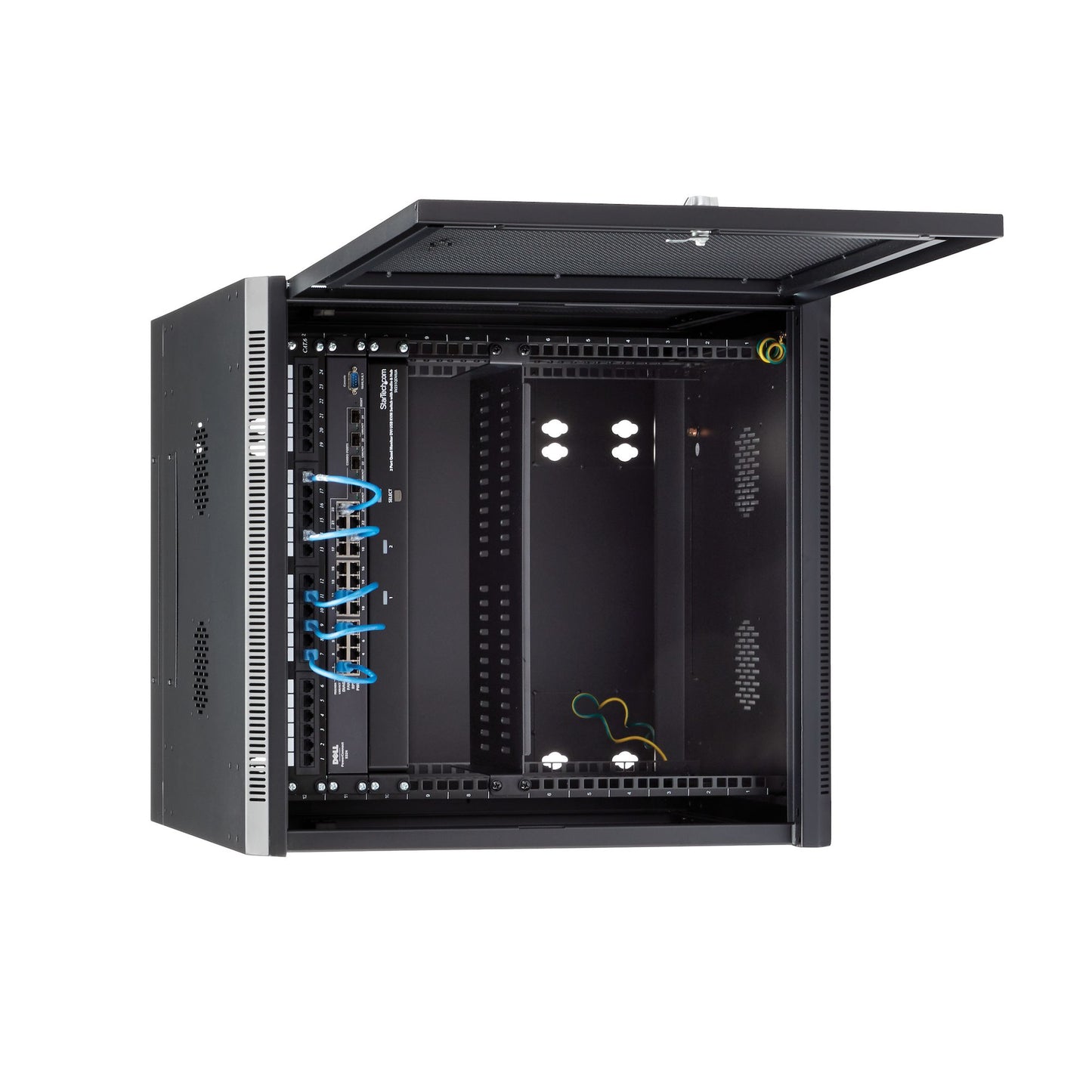 StarTech.com RK1224WALHM rack cabinet 12U Wall mounted rack Black
