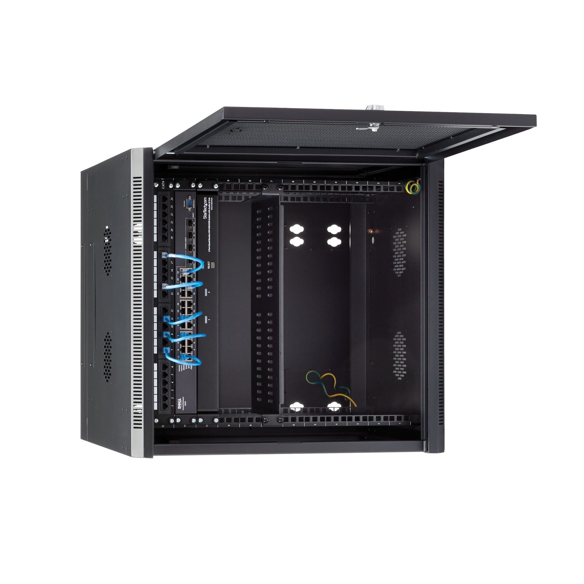 StarTech.com RK1224WALHM rack cabinet 12U Wall mounted rack Black