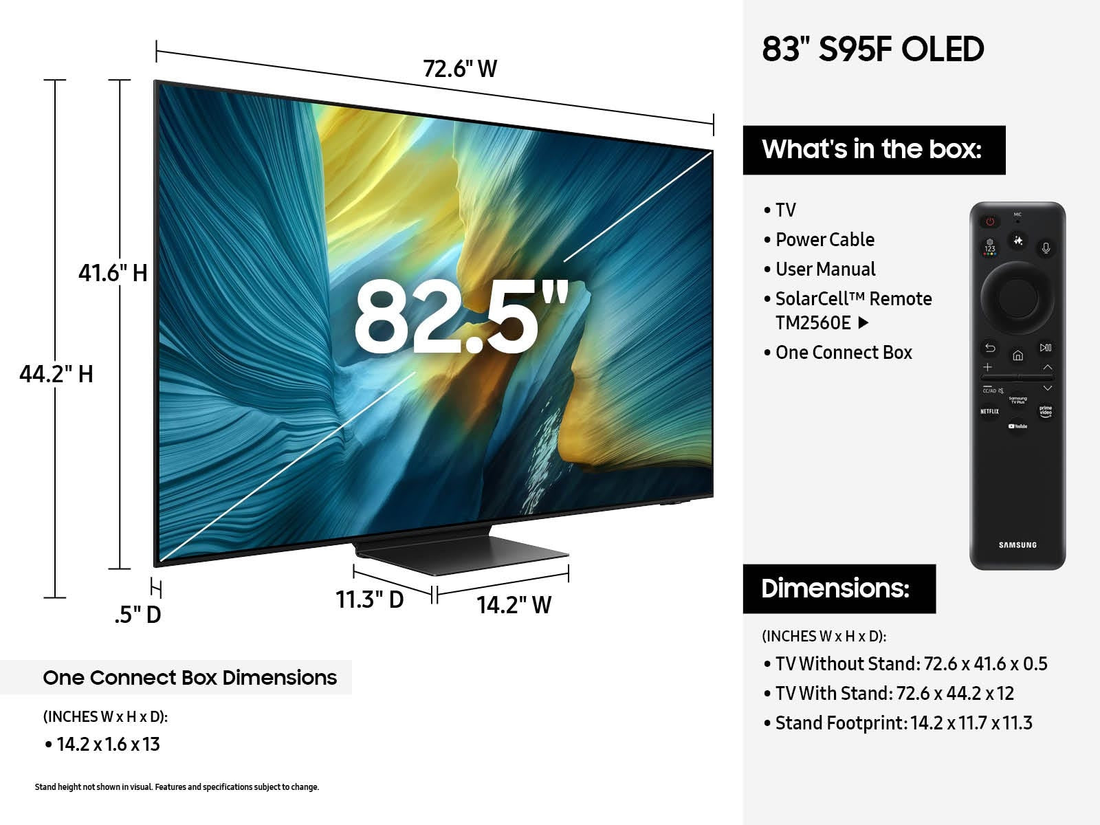 Samsung Series 9 QN83S95FAEXZA TV 83" 4K Ultra HD Smart TV Wi-Fi Black