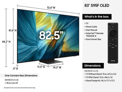 Samsung Series 9 QN83S95FAEXZA TV 83" 4K Ultra HD Smart TV Wi-Fi Black