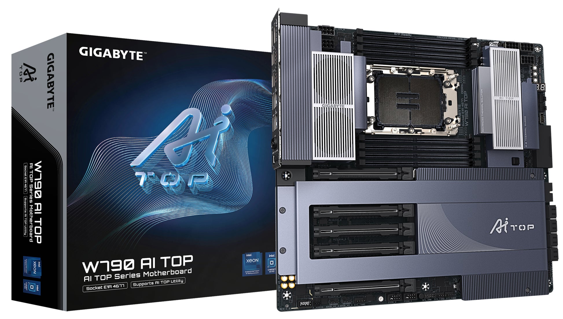 GIGABYTE W790 AI TOP motherboard Intel W790 LGA 4677 (Socket E) Extended ATX