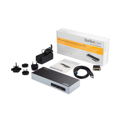 StarTech.com DK30ADD laptop dock/port replicator Wired USB 3.2 Gen 1 (3.1 Gen 1) Type-B Black, Silver