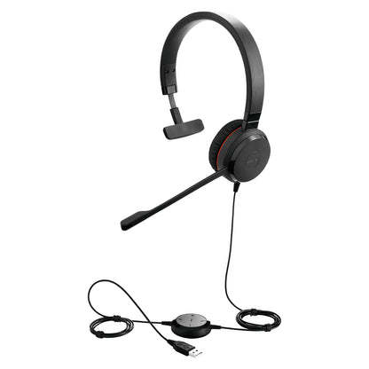 Jabra Evolve 20 Headset Wired Head-band Office/Call center USB Type-A Black