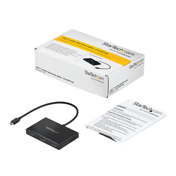 StarTech.com MSTCDP123HD USB graphics adapter 3840 x 2160 pixels Black
