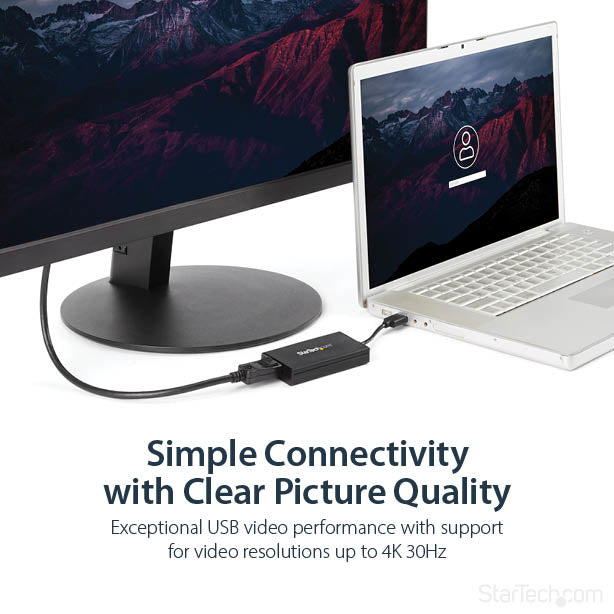 StarTech.com USB32DP4K USB graphics adapter 3840 x 2160 pixels Black
