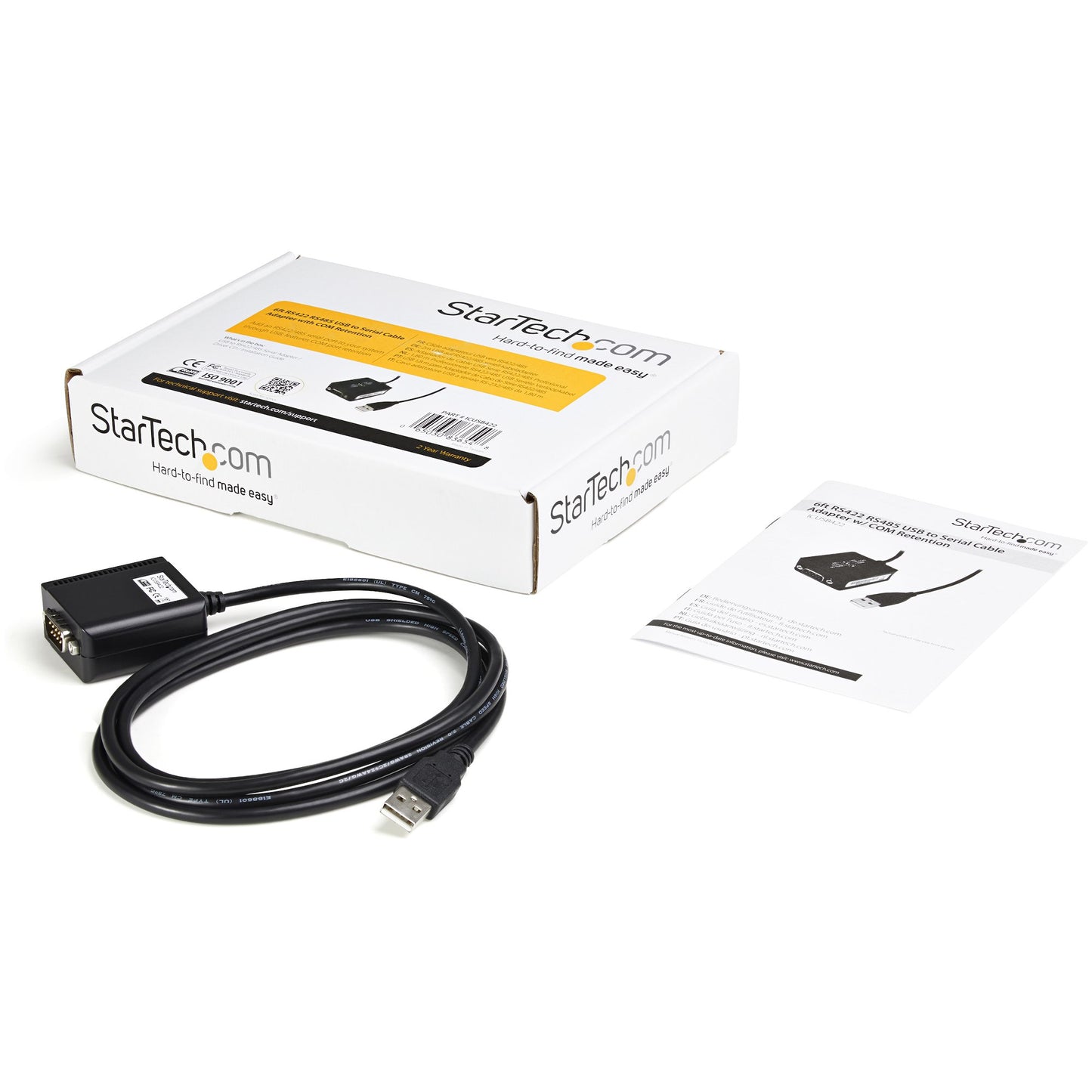 StarTech.com ICUSB422 cable gender changer DB9 M USB-A FM Black