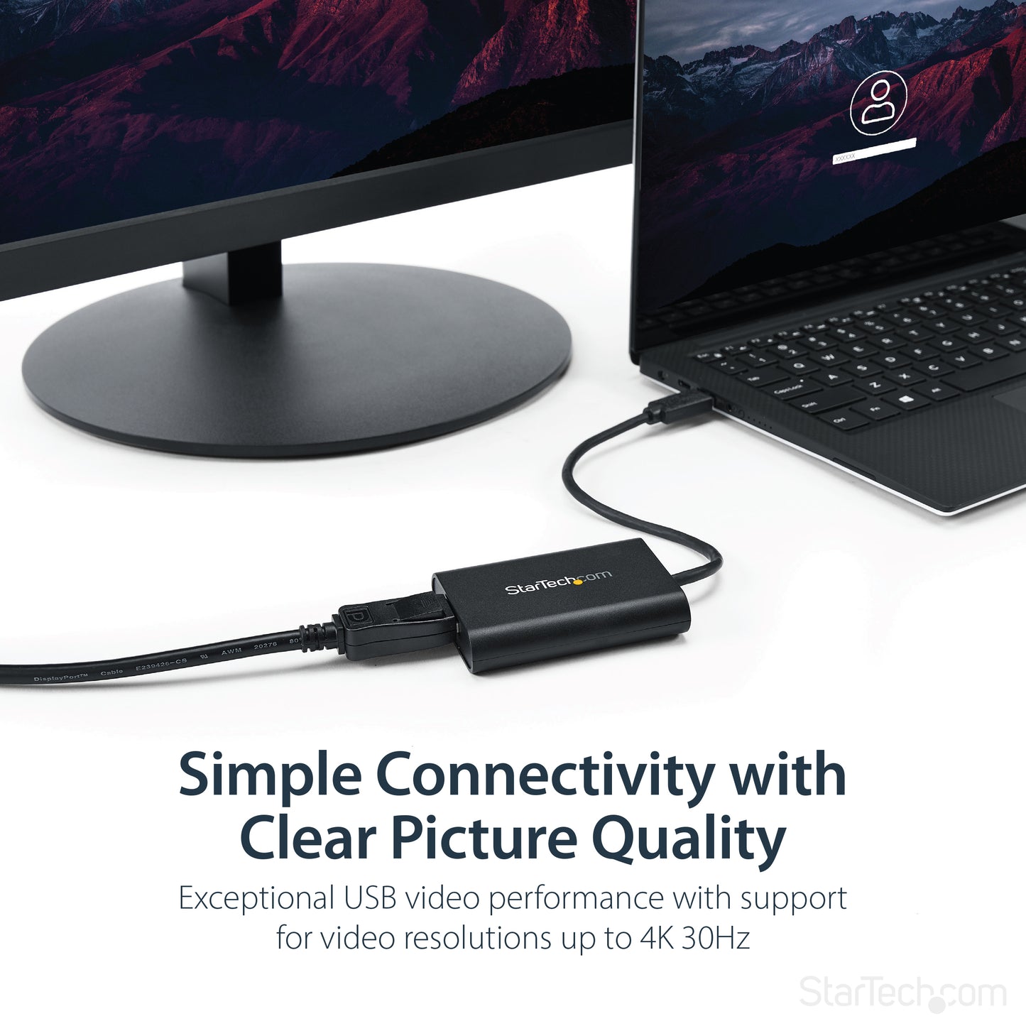 StarTech.com USB32DPES2 USB graphics adapter 3840 x 2160 pixels Black