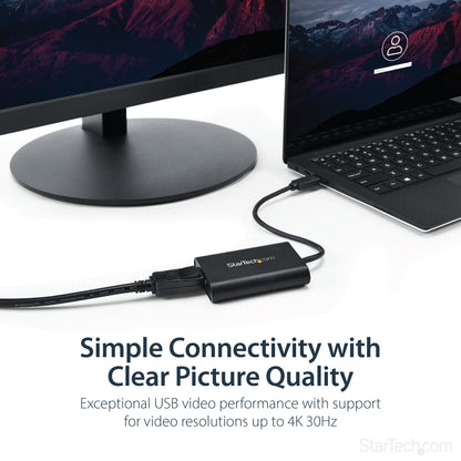 StarTech.com USB32DPES2 USB graphics adapter 3840 x 2160 pixels Black