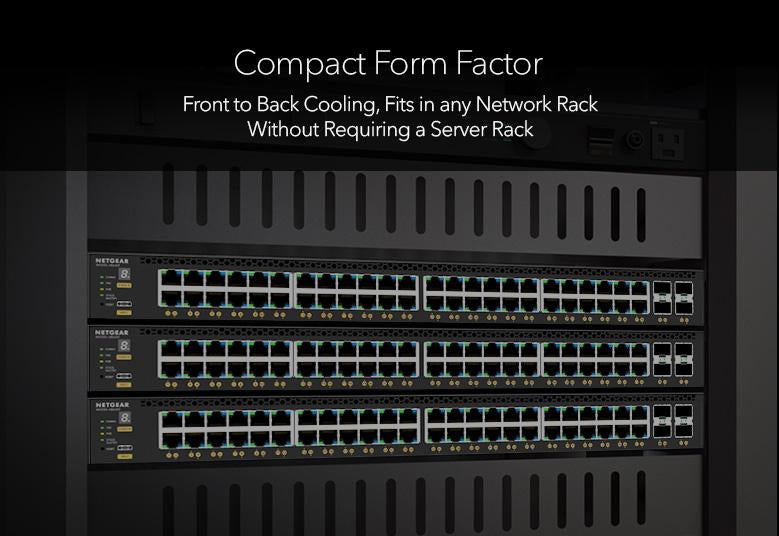 NETGEAR M4350-44M4X4V Managed L3 2.5G Ethernet (100/1000/2500) Power over Ethernet (PoE) 1U Black