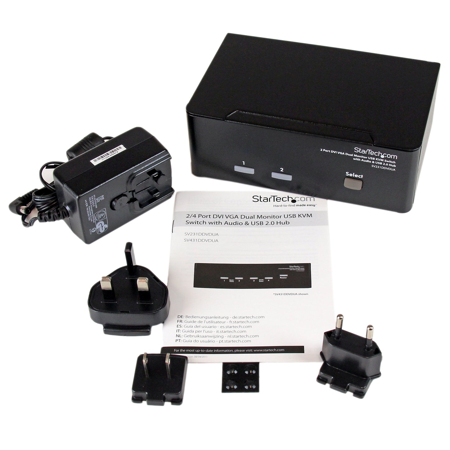 StarTech.com SV231DDVDUA KVM switch Black