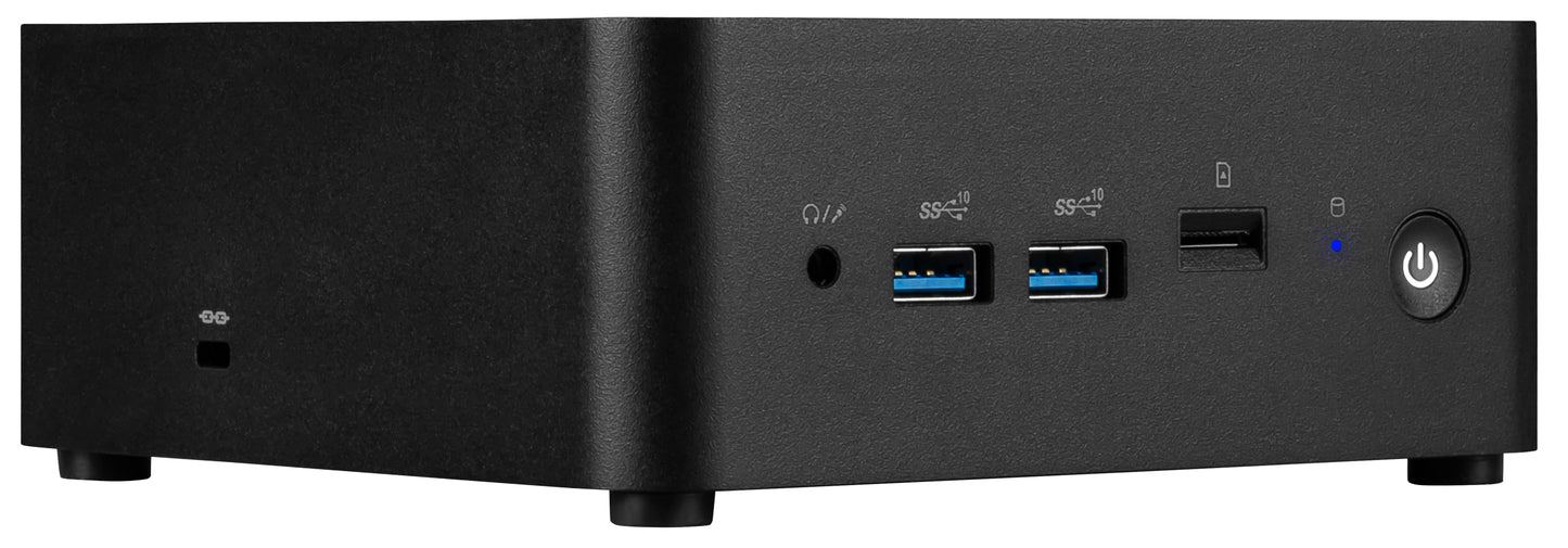 MSI Cubi NUC 13MQG-202BUS PC/workstation barebone 0.84L sized PC Black i7-1365U Intel SoC